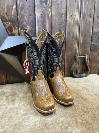 Men's Hyer Riley Tan Shrunken Shoulder Boot-Men's Boots-HYER Boots-Lucky J Boots & More, Women's, Men's, & Kids Western Store Located in Carthage, MO