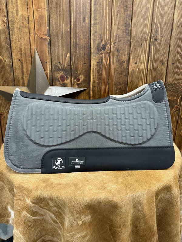 Classic Equine Zone Series Micro Suede Top Saddle Pad-Saddle Pads-Equibrand-Lucky J Boots & More, Women's, Men's, & Kids Western Store Located in Carthage, MO
