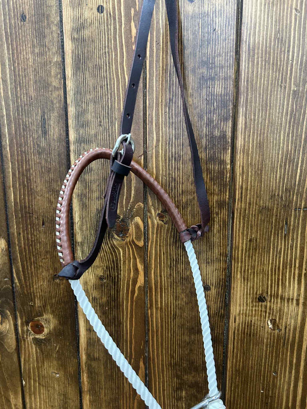 Single Rope Noseband w/ Leather Cover-Nosebands-Equibrand-Lucky J Boots & More, Women's, Men's, & Kids Western Store Located in Carthage, MO