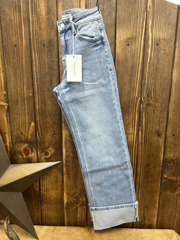 Women's Flying Monkey Elan High Rise Slim Wide Leg Jean-Women's Denim-Flying Monkey-Lucky J Boots & More, Women's, Men's, & Kids Western Store Located in Carthage, MO