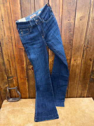 Ariat Avani, women's trouser jeans, high rise slim fit, Salinas wash denim, western fashion, Ariat 10080828, wide leg trouser jeans