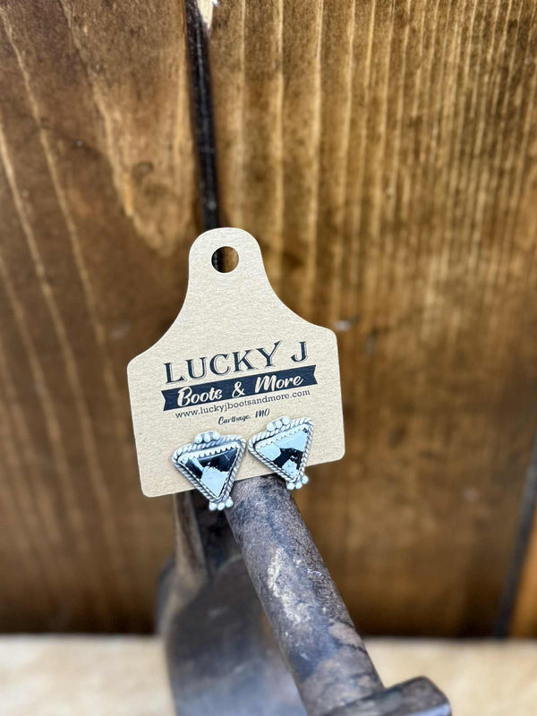 Macon Earrings-Earrings-LJ Turquoise-Lucky J Boots & More, Women's, Men's, & Kids Western Store Located in Carthage, MO