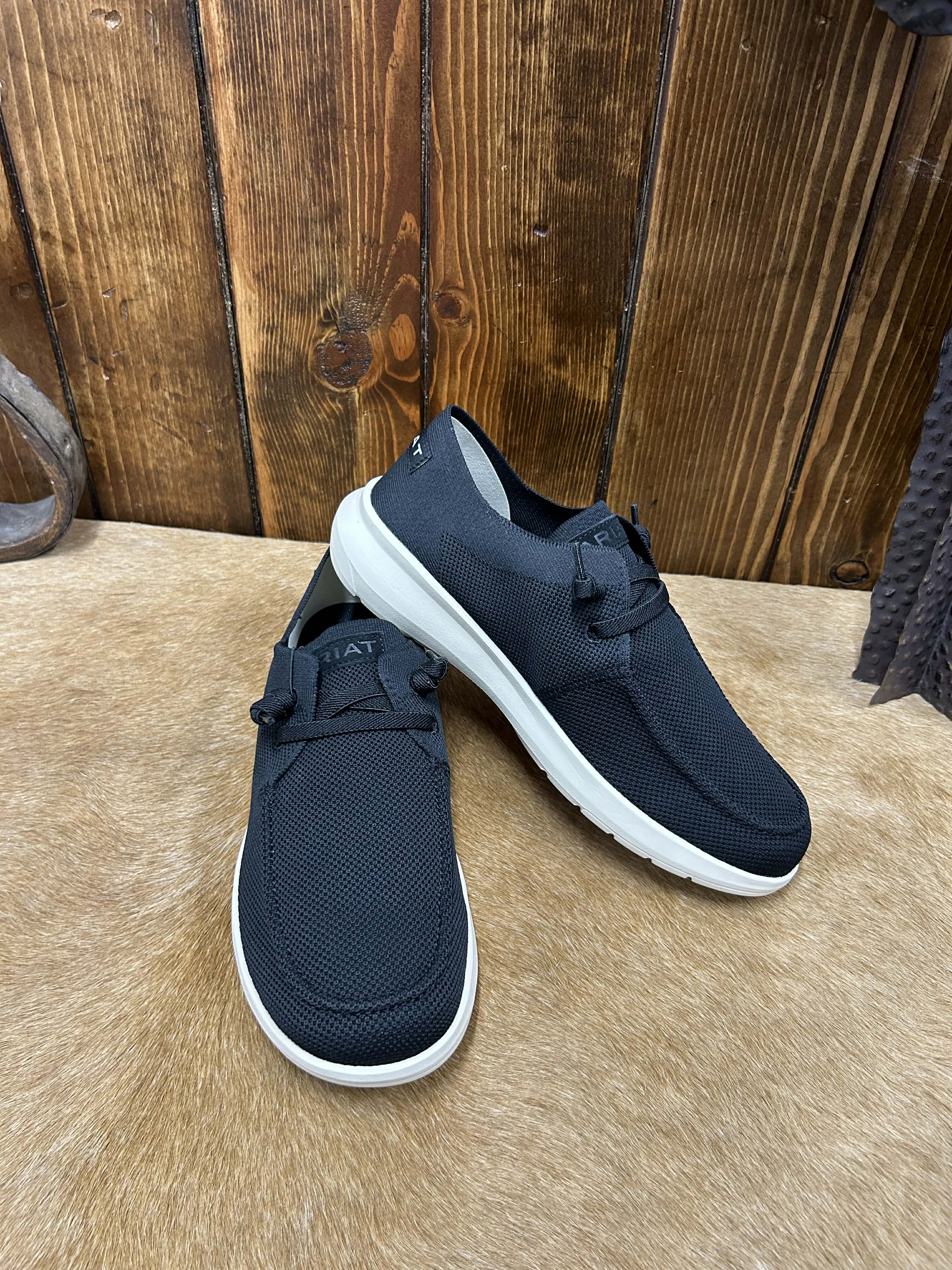 Ariat Men's Black Knit Hilo Shoe-Men's Casual Shoes-Ariat-Lucky J Boots & More, Women's, Men's, & Kids Western Store Located in Carthage, MO