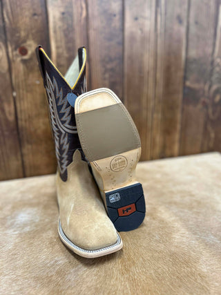 Men's Horse Power Tan Crazy Roughout Square Toe Boot-Men's Boots-Horse Power-Lucky J Boots & More, Women's, Men's, & Kids Western Store Located in Carthage, MO