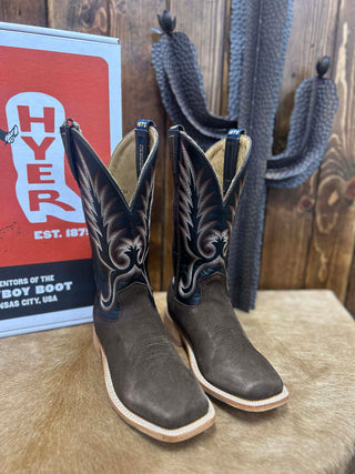Men's Hyer Kincaid Chestnut Napped Roughout Boot-Men's Boots-HYER Boots-Lucky J Boots & More, Women's, Men's, & Kids Western Store Located in Carthage, MO