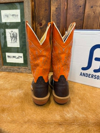 Men's Anderson Bean Nicotine Smooth Quill Ostrich Boot