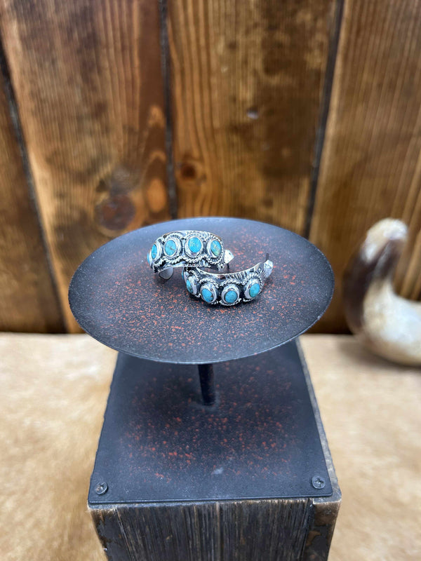 Luna Earrings-Earrings-LJ Turquoise-Lucky J Boots & More, Women's, Men's, & Kids Western Store Located in Carthage, MO