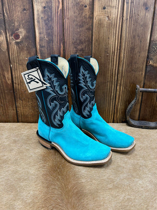 Men's Fenoglio Turquoise Roughout Boot-Men's Boots-Fenoglio Boots-Lucky J Boots & More, Women's, Men's, & Kids Western Store Located in Carthage, MO