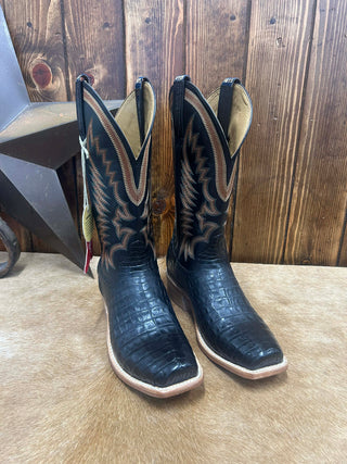 Men's Hyer Pratt Black Caiman Boot-Men's Boots-HYER Boots-Lucky J Boots & More, Women's, Men's, & Kids Western Store Located in Carthage, MO