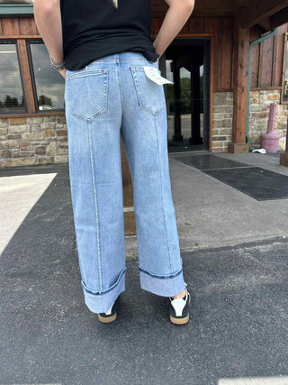 Hidden Nicki Mid Rise Extra Wide Leg Jean-Women's Denim-HIDDEN-Lucky J Boots & More, Women's, Men's, & Kids Western Store Located in Carthage, MO