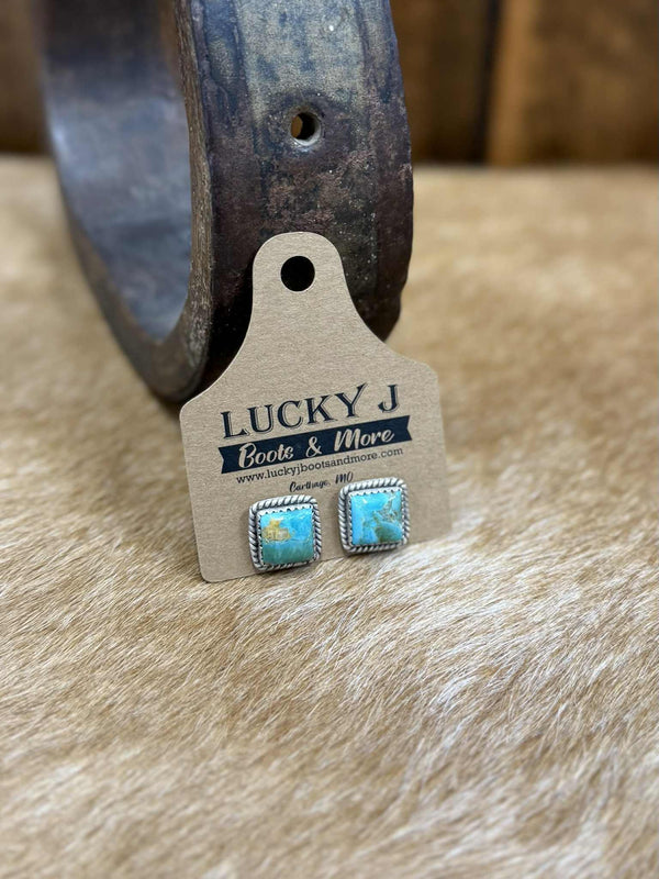 Haze Earrings-Earrings-LJ Turquoise-Lucky J Boots & More, Women's, Men's, & Kids Western Store Located in Carthage, MO