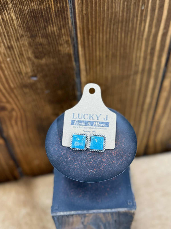Jen Earrings-Earrings-LJ Turquoise-Lucky J Boots & More, Women's, Men's, & Kids Western Store Located in Carthage, MO