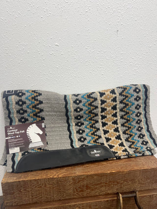Contour Wool Top Felt Saddle Pads 1/2"-Saddle Pads-Equibrand-Lucky J Boots & More, Women's, Men's, & Kids Western Store Located in Carthage, MO