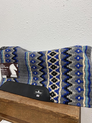 Contour Wool Top Felt Saddle Pads 3/4"-Saddle Pads-Equibrand-Lucky J Boots & More, Women's, Men's, & Kids Western Store Located in Carthage, MO