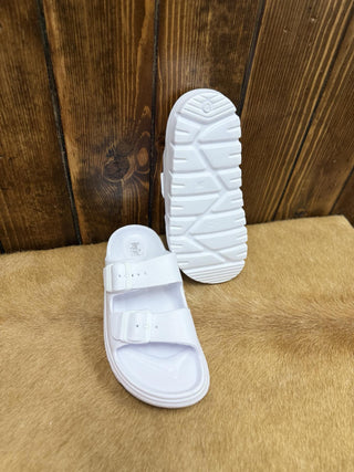 Corkys Cabana Sandal in White *FINAL SALE*-Sandals-Corkys Footwear-Lucky J Boots & More, Women's, Men's, & Kids Western Store Located in Carthage, MO