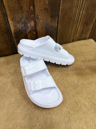 Corkys Cabana Sandal in White *FINAL SALE*-Sandals-Corkys Footwear-Lucky J Boots & More, Women's, Men's, & Kids Western Store Located in Carthage, MO