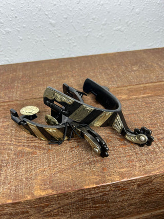 Cowboy Spurs 1-inch Band with Chap Guard - SPURCS101-Spurs-Equibrand-Lucky J Boots & More, Women's, Men's, & Kids Western Store Located in Carthage, MO