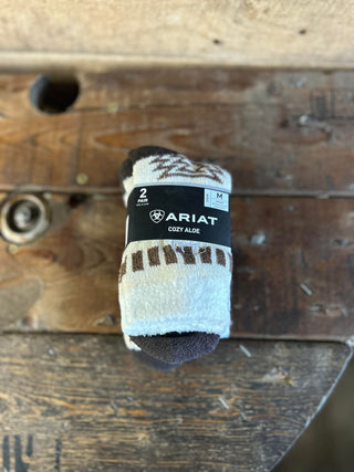 Cozy Aloe House Socks-Socks-Nester Hosiery, LLC-Lucky J Boots & More, Women's, Men's, & Kids Western Store Located in Carthage, MO