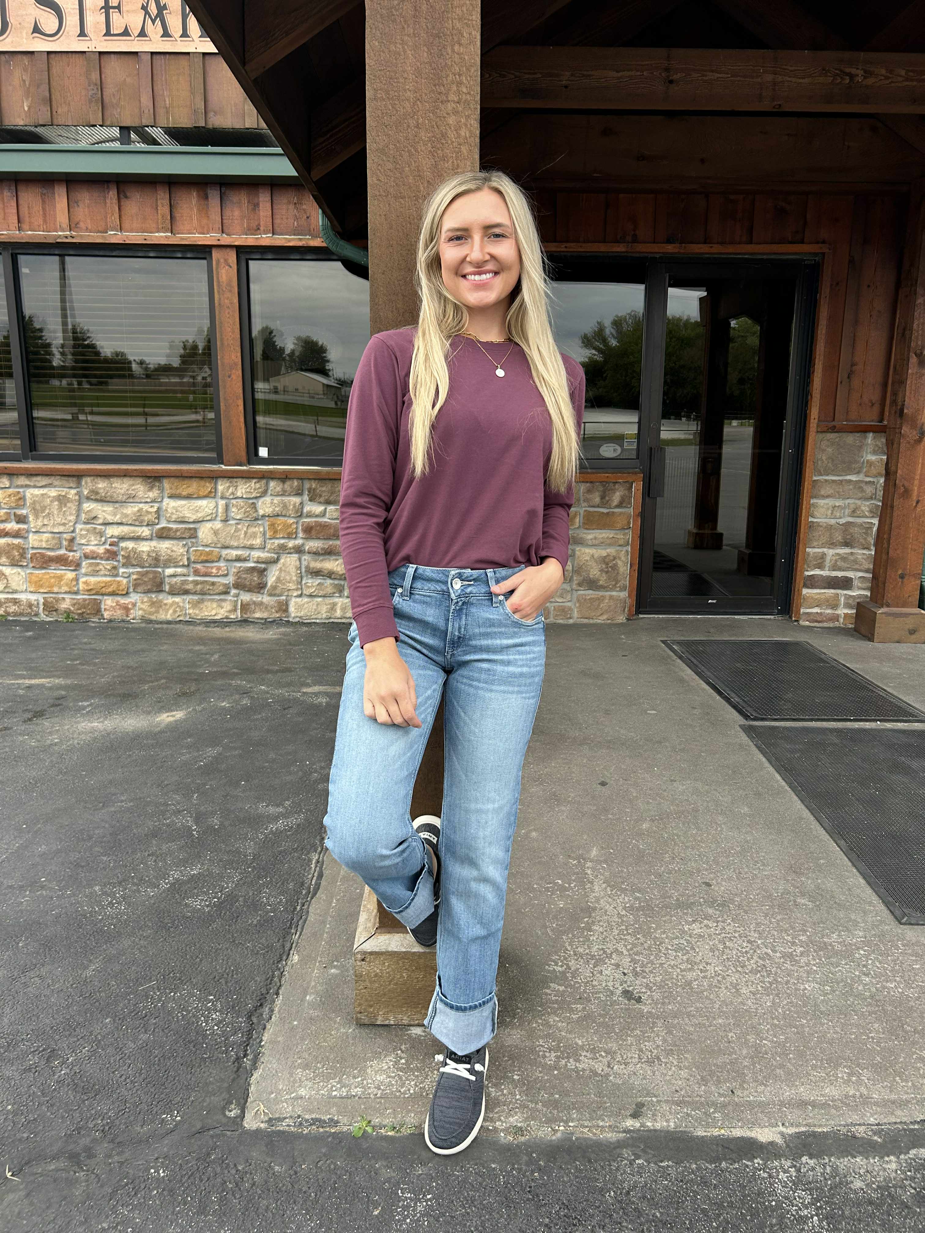 Women's Ariat Mid Rise Alessia Straight Leg Jean-Women's Denim-Ariat-Lucky J Boots & More, Women's, Men's, & Kids Western Store Located in Carthage, MO