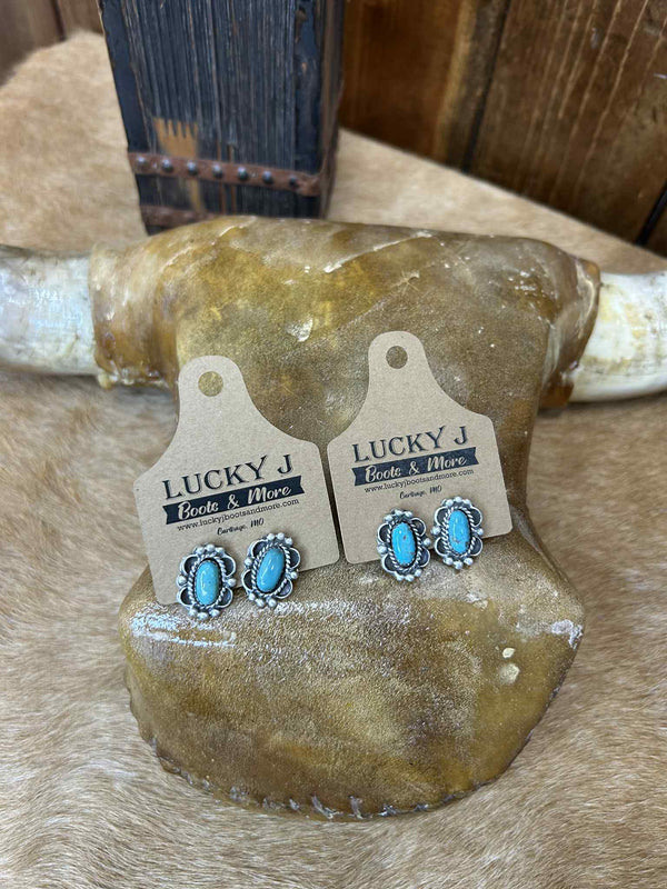 Kaiya Earrings-Earrings-LJ Turquoise-Lucky J Boots & More, Women's, Men's, & Kids Western Store Located in Carthage, MO