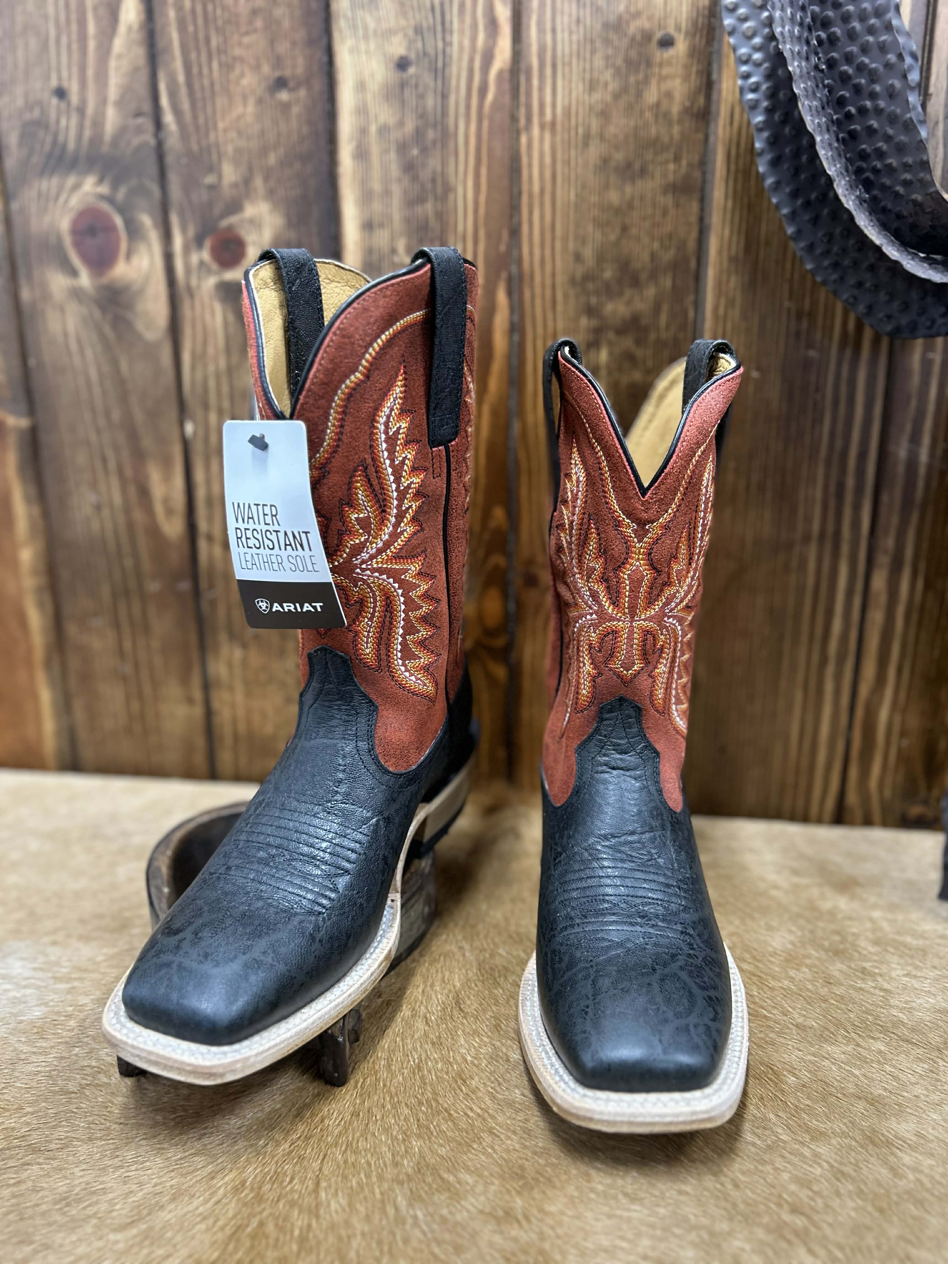 Men's Ariat Preston Black Elephant Boot-Men's Boots-Ariat-Lucky J Boots & More, Women's, Men's, & Kids Western Store Located in Carthage, MO