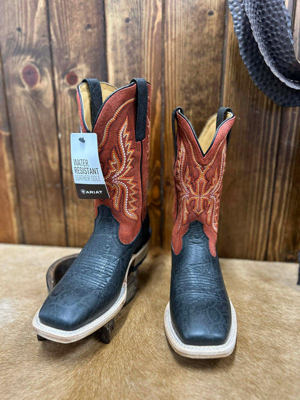 Men's Ariat Preston Black Elephant Boot-Men's Boots-Ariat-Lucky J Boots & More, Women's, Men's, & Kids Western Store Located in Carthage, MO