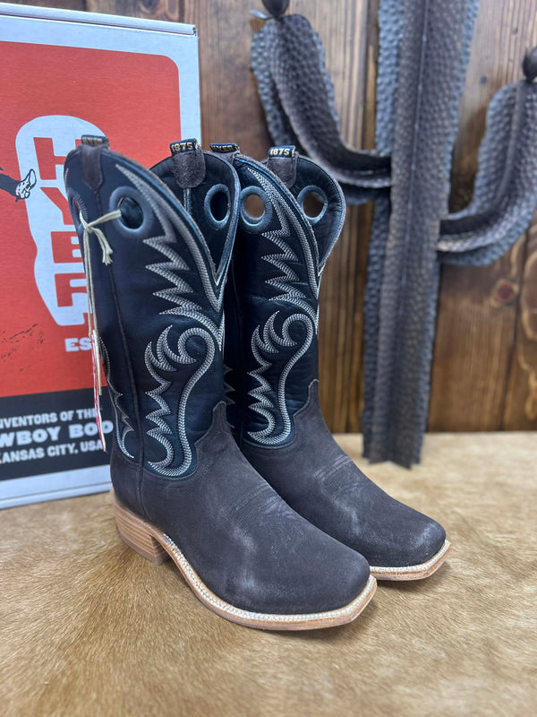 Men's Hyer McCune Charcoal Roughout Boot-Men's Boots-HYER Boots-Lucky J Boots & More, Women's, Men's, & Kids Western Store Located in Carthage, MO