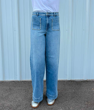 Women's Hidden Nori High Rise Wide Leg Jean