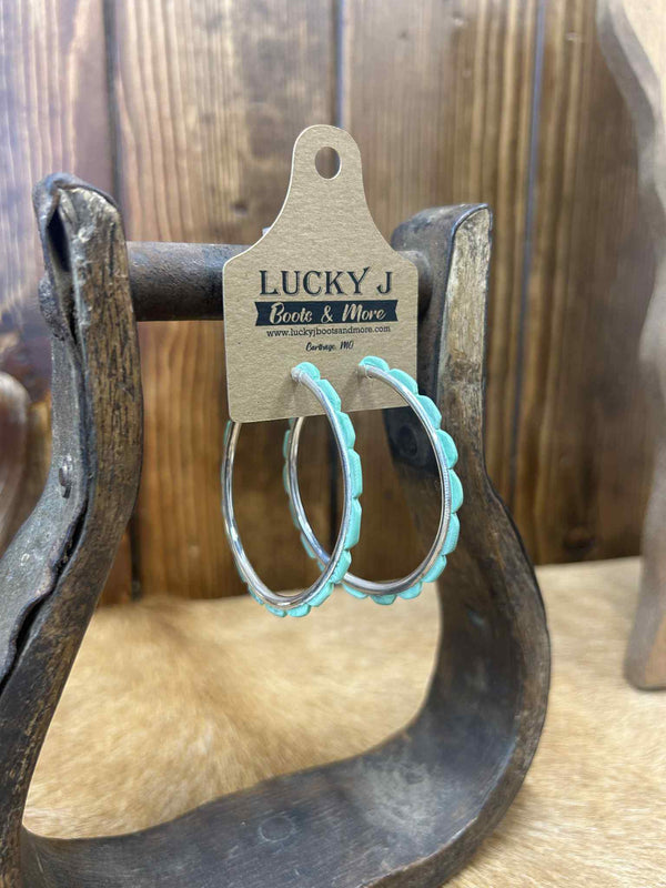 Livie Earrings-Earrings-LJ Turquoise-Lucky J Boots & More, Women's, Men's, & Kids Western Store Located in Carthage, MO