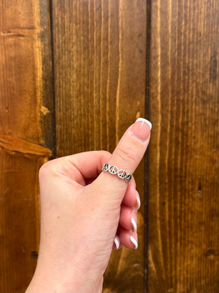 Peace Out Ring-Rings-LJ Turquoise-Lucky J Boots & More, Women's, Men's, & Kids Western Store Located in Carthage, MO