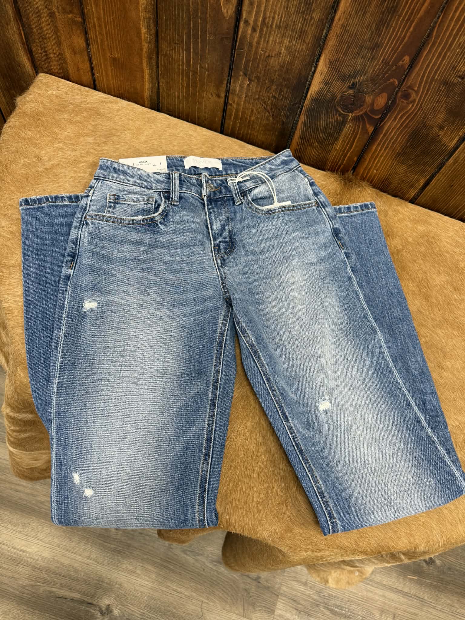 Women's Vervet Melissa Mid Rise Straight Jean-Women's Denim-Flying Monkey-Lucky J Boots & More, Women's, Men's, & Kids Western Store Located in Carthage, MO
