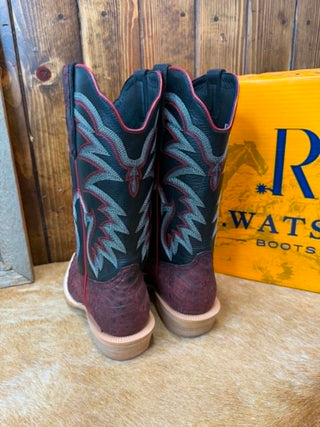 Men's R. Watson Nubuck Rhubarb Caiman Belly Boot