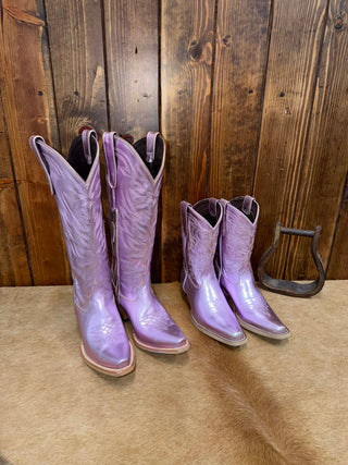Lil Lane Girls Lavender Metallic Smokeshow Boot-Kids Boots-Lane Boots-Lucky J Boots & More, Women's, Men's, & Kids Western Store Located in Carthage, MO