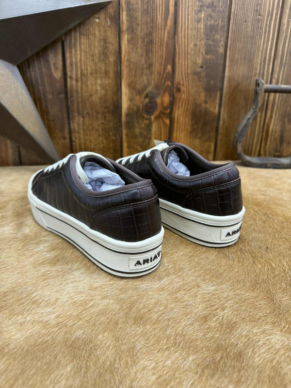 Women's Ariat Luxe Espresso Croc Print Skylar Shoes