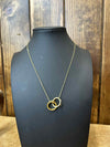 Double Ring Necklace-Necklaces-LJ Fashion Jewelry-Lucky J Boots & More, Women's, Men's, & Kids Western Store Located in Carthage, MO