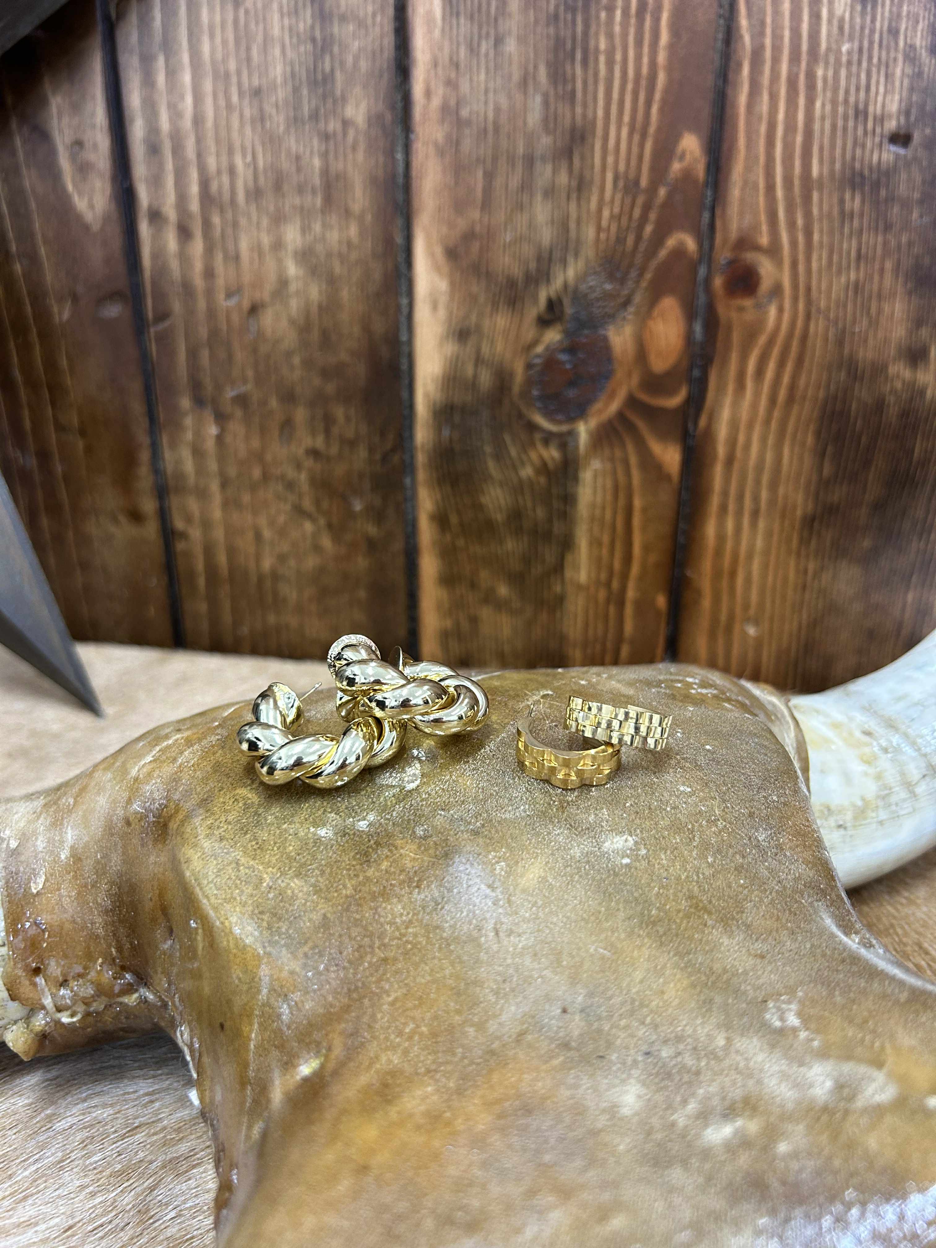 Gold Hoop Earrings-Earrings-LJ Fashion Jewelry-Lucky J Boots & More, Women's, Men's, & Kids Western Store Located in Carthage, MO