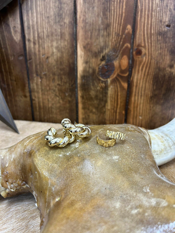 Gold Hoop Earrings-Earrings-LJ Fashion Jewelry-Lucky J Boots & More, Women's, Men's, & Kids Western Store Located in Carthage, MO