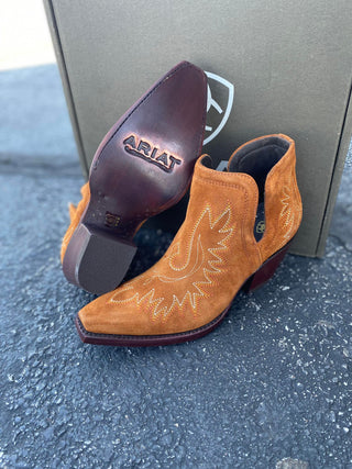 Dixon in Penny Suede by Ariat *FINAL SALE*-Women's Booties-Ariat-Lucky J Boots & More, Women's, Men's, & Kids Western Store Located in Carthage, MO