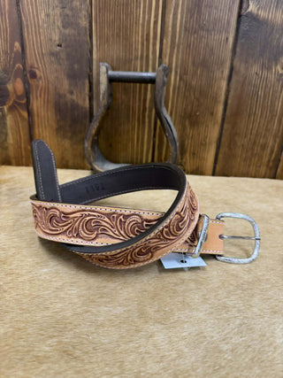 Double J Felicia Floral Belt-Belts-DOUBLE J SADDLERY-Lucky J Boots & More, Women's, Men's, & Kids Western Store Located in Carthage, MO