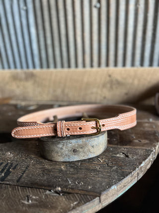 Double J Harness Leather Tapered Stitched Belt-Belts-DOUBLE J SADDLERY-Lucky J Boots & More, Women's, Men's, & Kids Western Store Located in Carthage, MO
