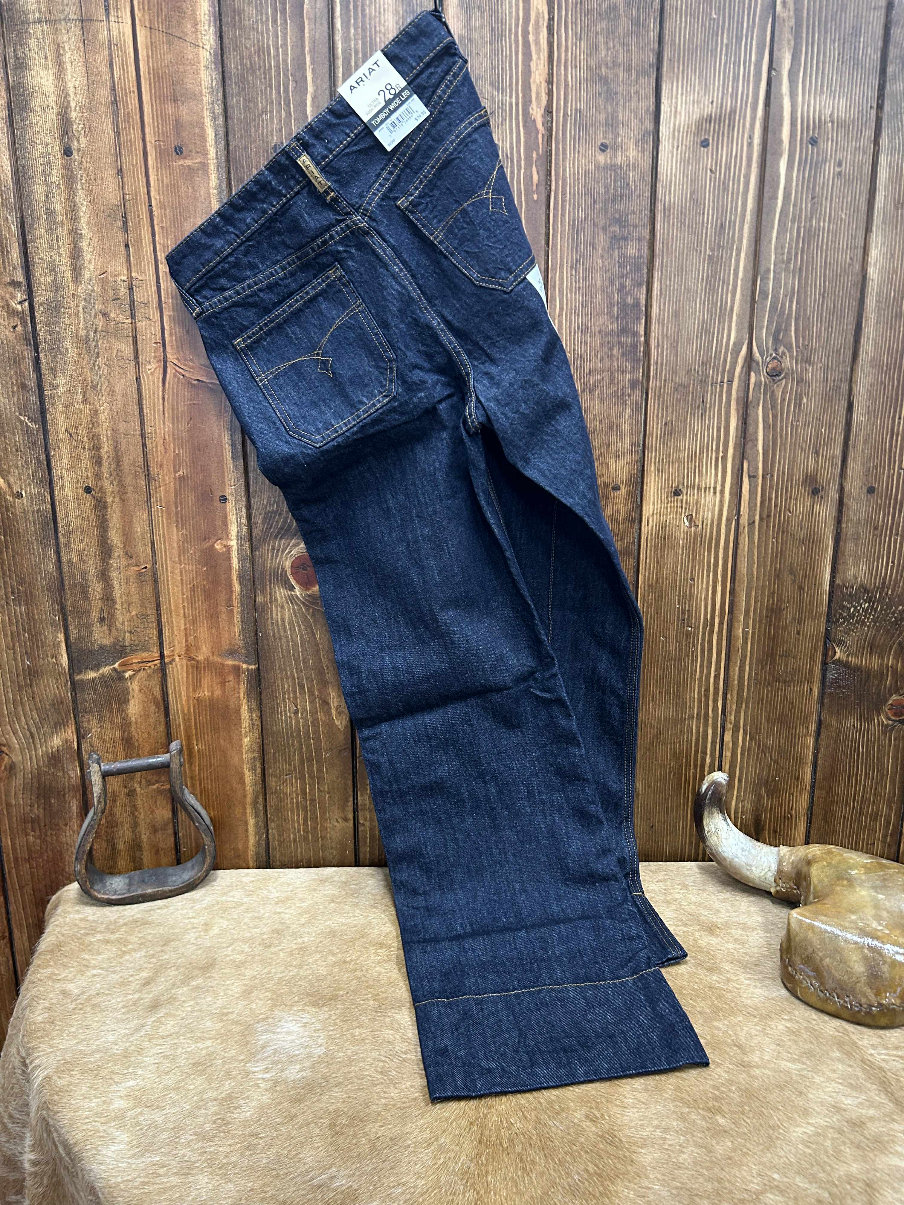 Women's Ariat Utility Ultra High Rise Tomboy Wide Leg Jean-Women's Denim-Ariat-Lucky J Boots & More, Women's, Men's, & Kids Western Store Located in Carthage, MO