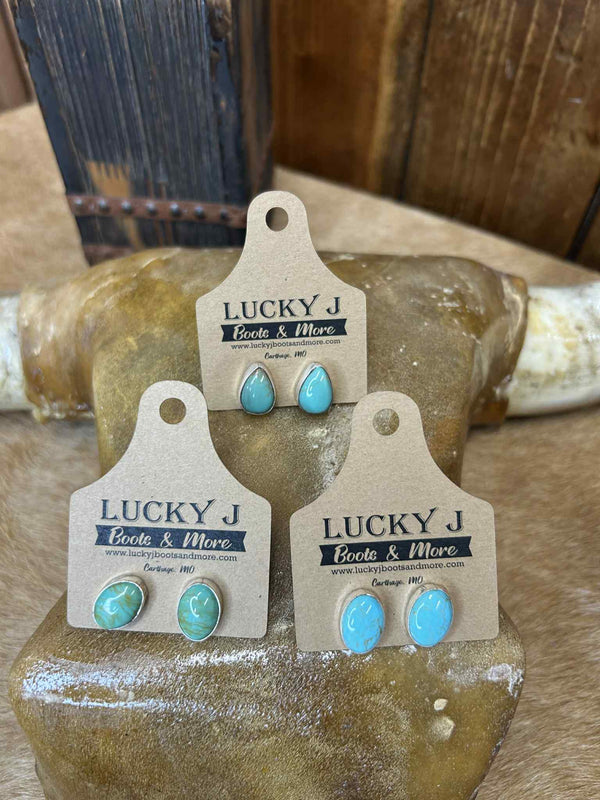 Eila Earrings-Earrings-LJ Turquoise-Lucky J Boots & More, Women's, Men's, & Kids Western Store Located in Carthage, MO
