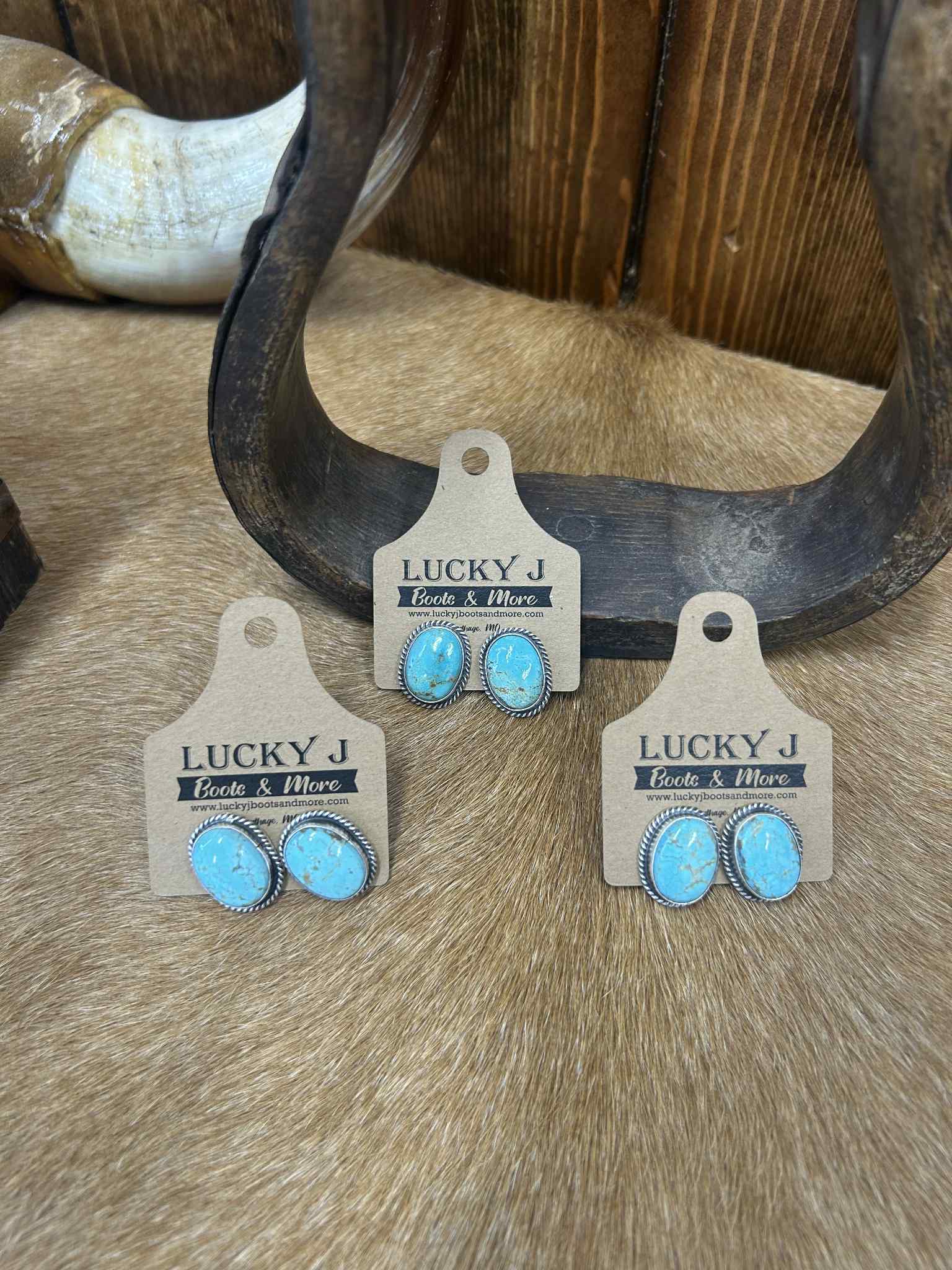Kylee Earrings-Earrings-LJ Turquoise-Lucky J Boots & More, Women's, Men's, & Kids Western Store Located in Carthage, MO