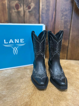 Lil Lane Girls Lexington in Jet Black Boot-Kids Boots-Lane Boots-Lucky J Boots & More, Women's, Men's, & Kids Western Store Located in Carthage, MO
