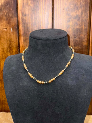 Turquoise & Brass Necklaces