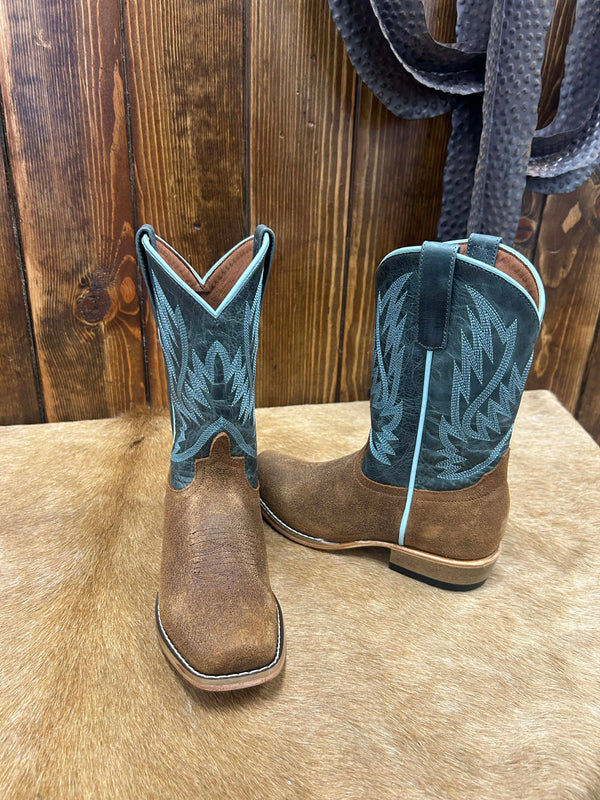 Kid's Horse Power Tobacco Old Suede Boot-Kids Boots-Horse Power-Lucky J Boots & More, Women's, Men's, & Kids Western Store Located in Carthage, MO