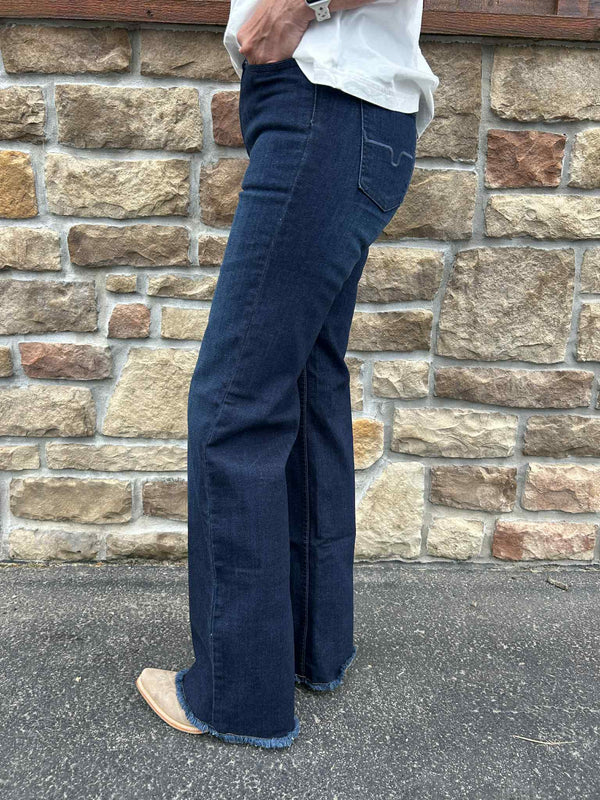 Kimes Ranch Olivia Dark Wash High Rise Wide Leg Jean-Women's Denim-Kimes Ranch-Lucky J Boots & More, Women's, Men's, & Kids Western Store Located in Carthage, MO