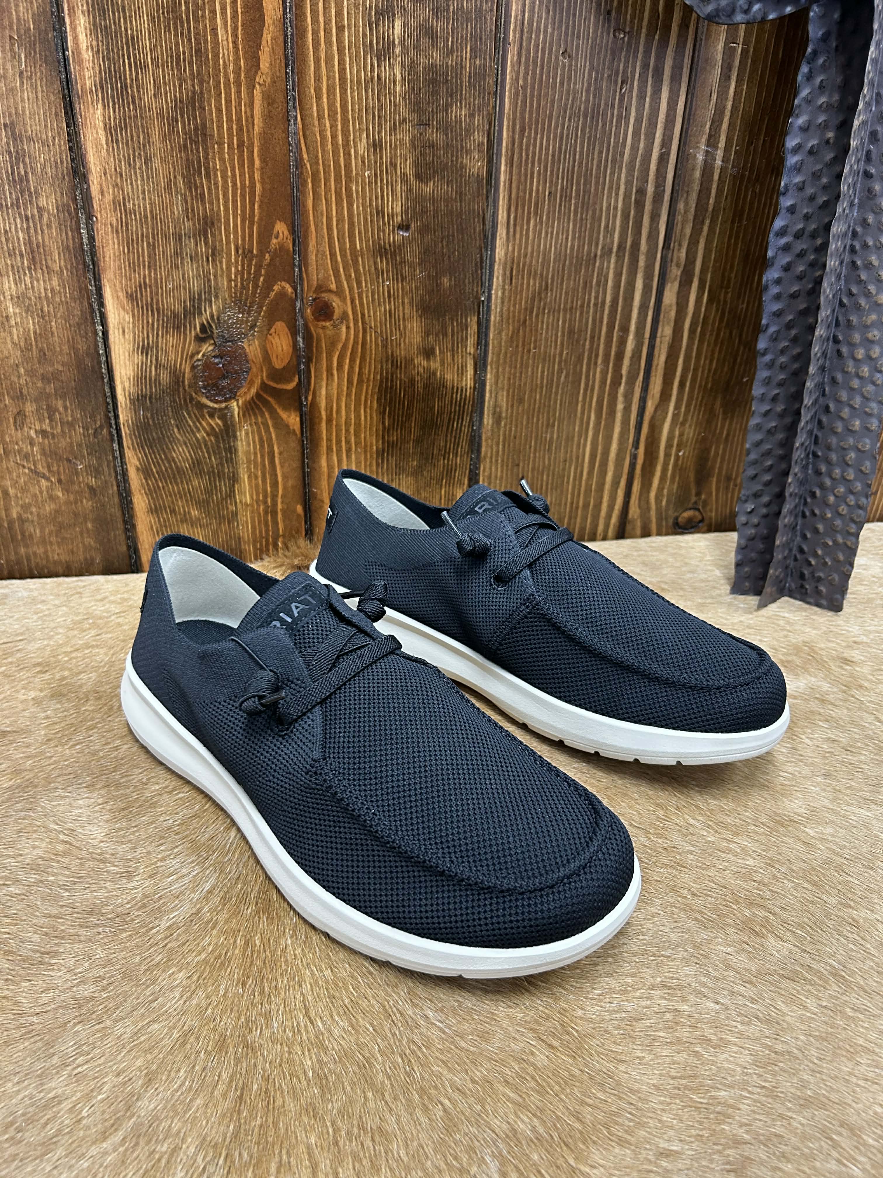 Ariat Men's Black Knit Hilo Shoe-Men's Casual Shoes-Ariat-Lucky J Boots & More, Women's, Men's, & Kids Western Store Located in Carthage, MO