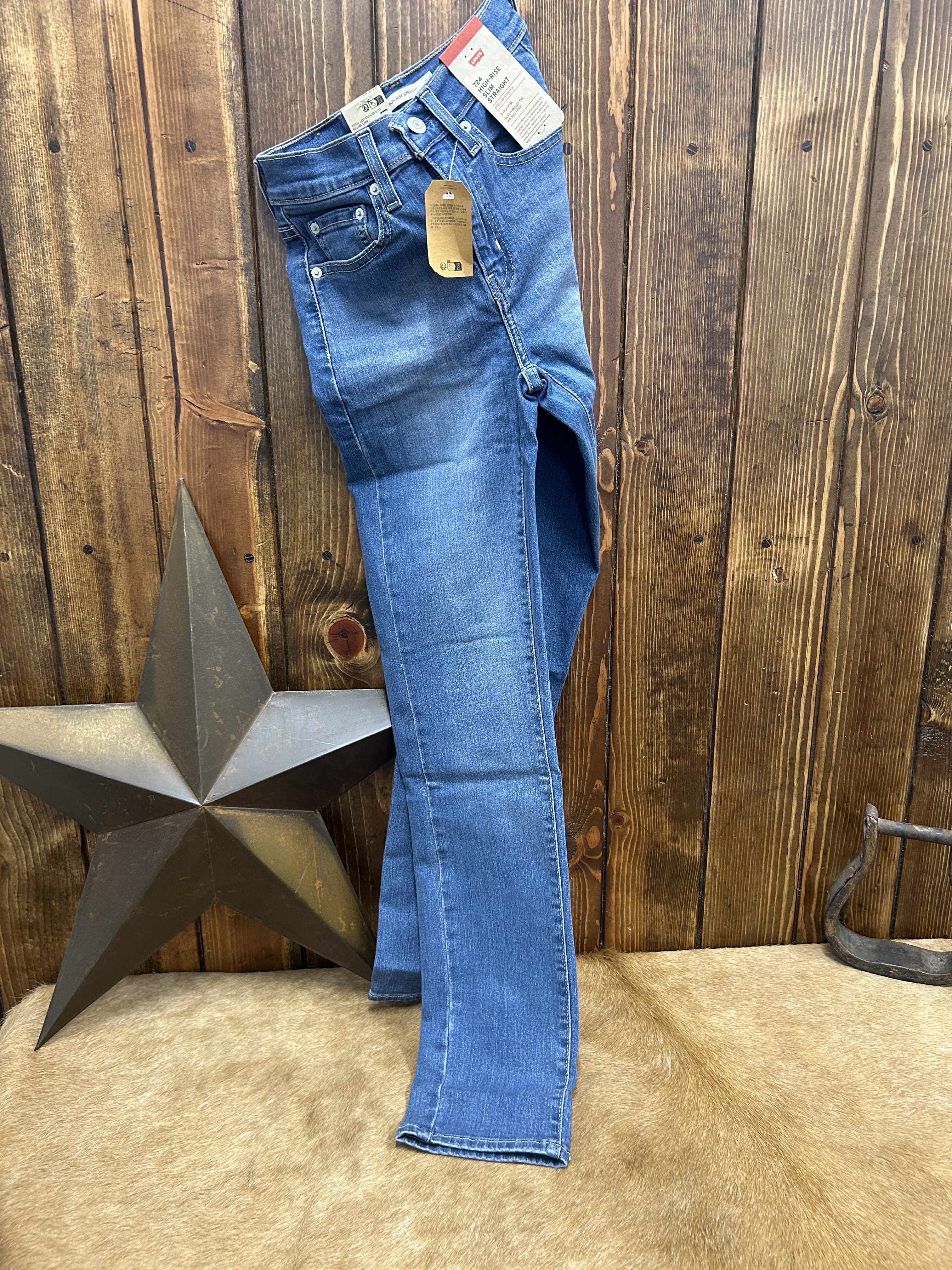 Women's Levi's 724 High Rise Slim Straight Jean-Women's Denim-Levi's-Lucky J Boots & More, Women's, Men's, & Kids Western Store Located in Carthage, MO