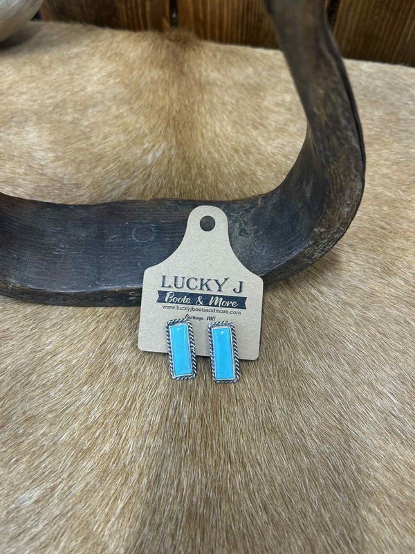 Tiff Earrings-Earrings-LJ Turquoise-Lucky J Boots & More, Women's, Men's, & Kids Western Store Located in Carthage, MO